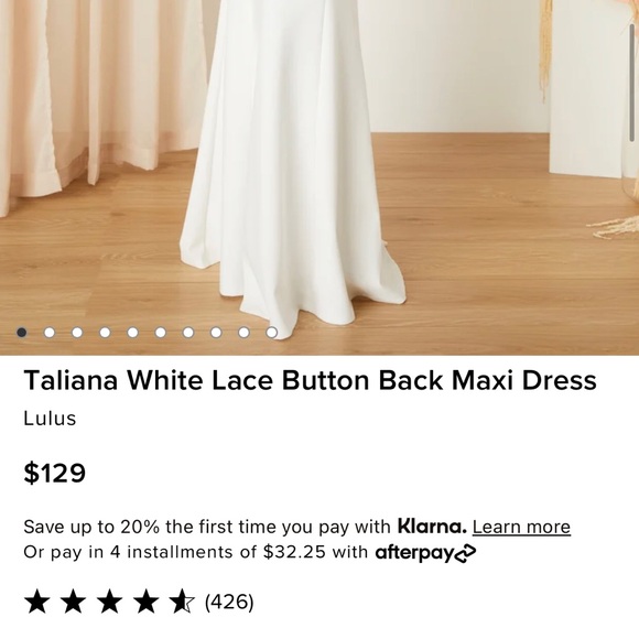 NWT Lulus Taliana White Lace Button Back - Picture 5 of 5